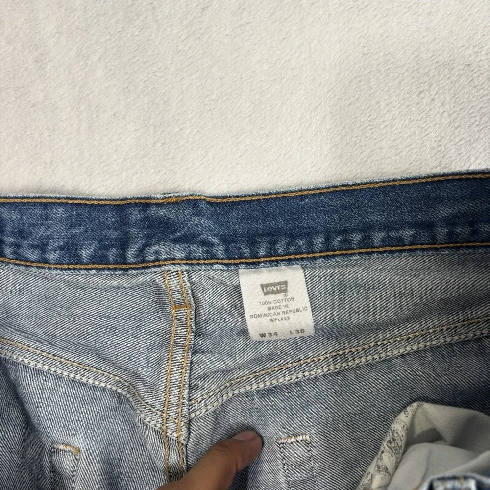 VTG‎ Levi's 501 Button Fly Blue Denim Jeans Men's Waist 34